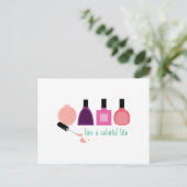 Colorful Life Nail Pools Briefkaart (Staand voorkant)