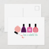 Colorful Life Nail Pools Briefkaart (Voorkant / Achterkant)