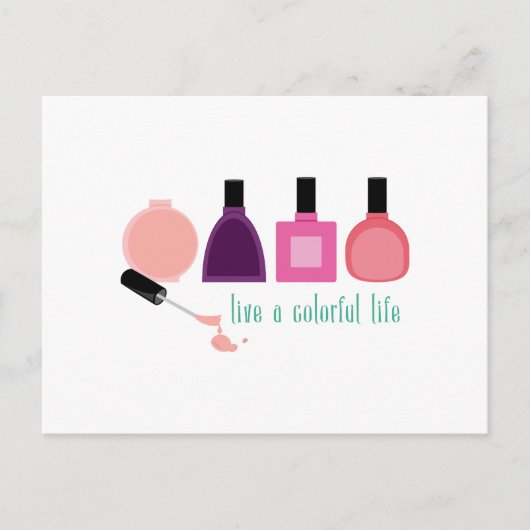 Colorful Life Nail Pools Briefkaart (Voorkant)