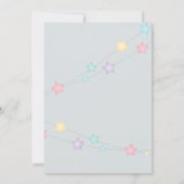 Colorful Light Twinkle Little Star Gender Reveal Kaart (Achterkant)
