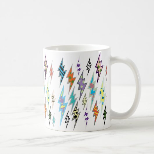 Colorful Lightning Bolt Koffiemok (Rechts)