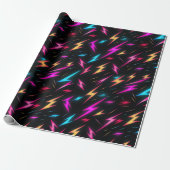 Colorful Lightning Bolt Pattern  Cadeaupapier (Uitgerold)