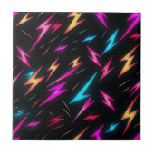 Colorful Lightning Bolt Pattern Tegeltje (Voorkant)