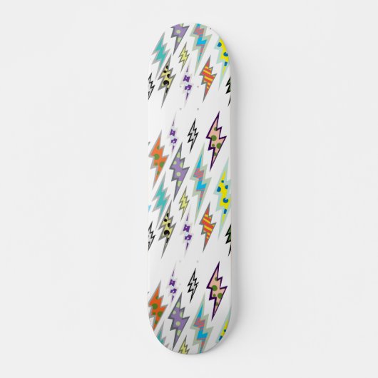 Colorful Lightning Bolt Persoonlijk Skateboard (Voorkant)