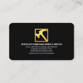 Colorful Lightning Power Up Handyman Bulb Visitekaartje (Achterkant)