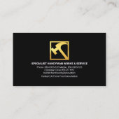 Colorful Lightning Powered Handyman Bulb Visitekaartje (Achterkant)