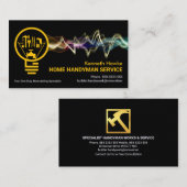 Colorful Lightning Powered Handyman Bulb Visitekaartje (Voorkant / Achterkant)