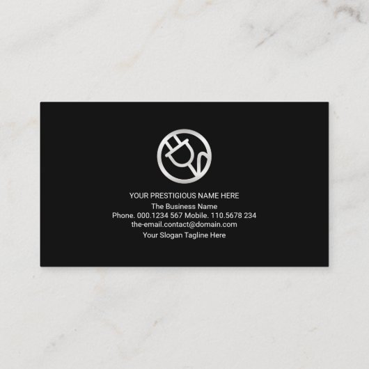 Colorful Lightning Strike Home Electricia Service Visitekaartje (Achterkant)