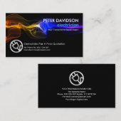 Colorful Lightning Strike Home Electricia Service Visitekaartje (Voorkant / Achterkant)