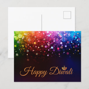 Colorful Lights Happy Diwali Briefkaart