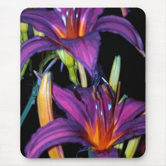 Colorful Lillies Muismat (Voorkant)