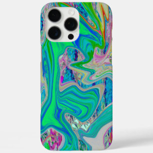 Colorful Lime Green Abstract Retro Liquid Art iPhone 16 Pro Max Hoesje