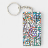 Colorful Line Art Letters Sleutelhanger (Voorkant)