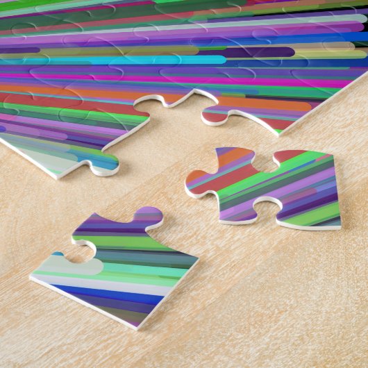 Colorful Line Burst Pattern Puzzle Legpuzzel (Zijkant)