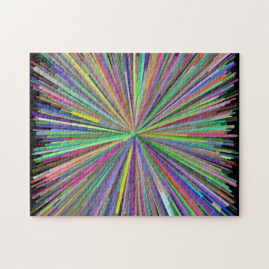 Colorful Line Burst Pattern Puzzle Legpuzzel (Horizontaal)