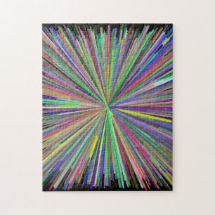 Colorful Line Burst Pattern Puzzle Legpuzzel