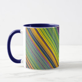 Colorful Line Pattern Coffee Mug Mok