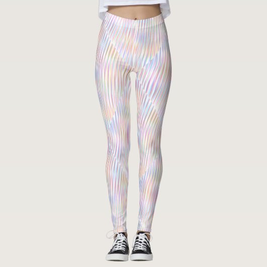 Colorful line Pattern Design wave art Leggings (Voorkant)