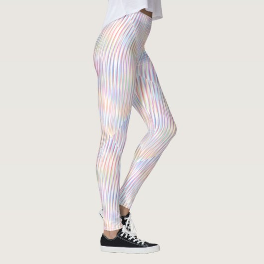 Colorful line Pattern Design wave art Leggings (Rechts)