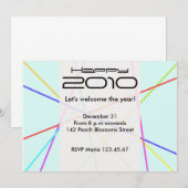 Colorful Lines Invitation Card Kaart (Voorkant / Achterkant)