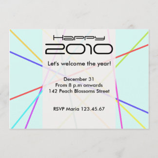 Colorful Lines Invitation Card Kaart