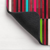 Colorful Lines Wood Blue Oranje Pattern Muismat (Hoek)