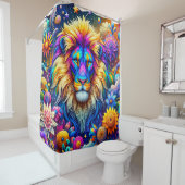 Colorful Lion Art Douchegordijn (In situ)