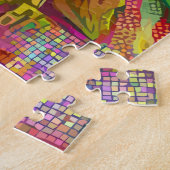 COLORFUL LION ART JIGSAW PUZZZLE LEGPUZZEL (Zijkant)