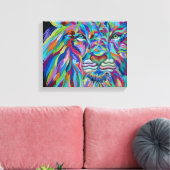 Colorful Lion Canvas Afdruk (Insitu (Woonkamer))
