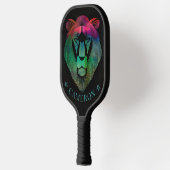 Colorful Lion Cool Chic Modern Grafisch Aangepaste Pickleball Paddle (Links)