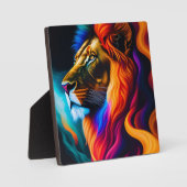 Colorful Lion Face Art Fotoplaat (Voorkant)