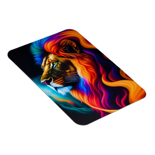 Colorful Lion Face Art Magneet (Rechterzijde)