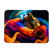 Colorful Lion Face Art Magneet (Horizontaal)