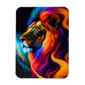 Colorful Lion Face Art Magneet (Verticaal)