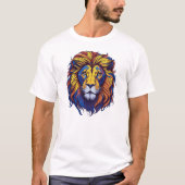 Colorful Lion Face T-shirt (Voorkant)