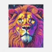 Colorful Lion Fleece Deken (Voorkant)