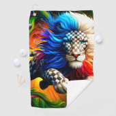 Colorful Lion Golfhanddoek (Insitu)