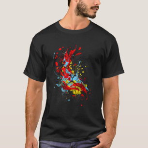 Colorful Lion Head Pop Style voor mannen en vrouwe T-shirt