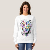 Colorful Lion Head Portret - Lion Sweatshirt (Voorkant volledig)
