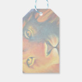 Colorful Lion Head Portret Oil Painting Birthday Cadeaulabel (Achterkant)