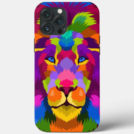 Colorful Lion Hoesje-Mate iPhone Case (Achterkant)