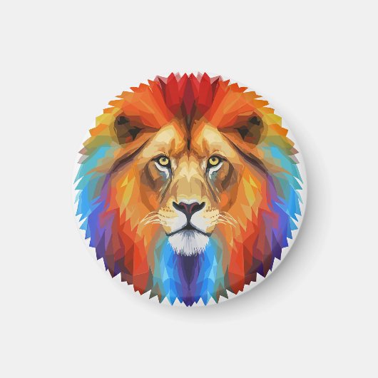 Colorful Lion Magneet (Voorkant)