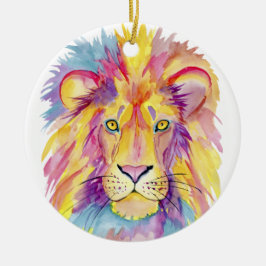 Colorful Lion Portret Keramisch Ornament