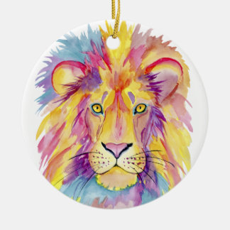 Colorful Lion Portret Keramisch Ornament