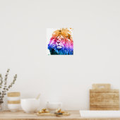 Colorful Lion Poster (Keuken)