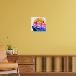 Colorful Lion Poster