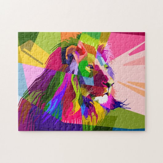 Colorful Lion Puzzle Legpuzzel (Horizontaal)