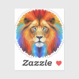 Colorful Lion Sticker