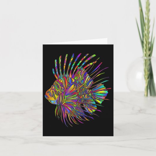 Colorful Lionfish Lionfish Kaart (Voorkant)