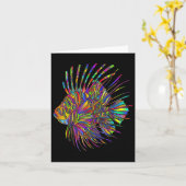 Colorful Lionfish Lionfish Kaart (Gele Bloem)